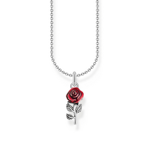 Preview image of Thomas Sabo Red Rose Silver Pendant Necklace