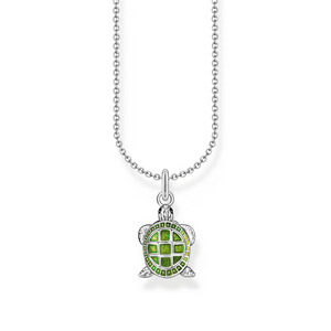 Thomas Sabo Green Turtle Silver Pendant Necklace