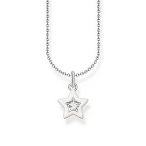 Preview image of Thomas Sabo White Zirconia Star Pendant Necklace
