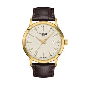 Tissot Classic Dream 42mm Steel Brown Quartz Leather Strap Watch