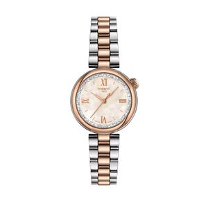Preview image of Tissot Desire 28mm Mother Of Pearl Bi-colour Quartz Bracelet Watch 