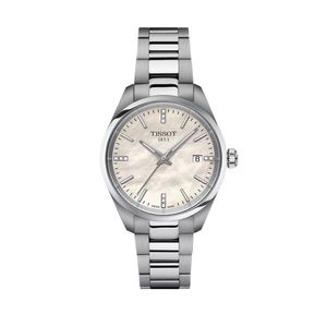 Preview image of Tissot PR100 34mm Steel Mother of Pearl Diamond Set Quartz Bracelet Watch