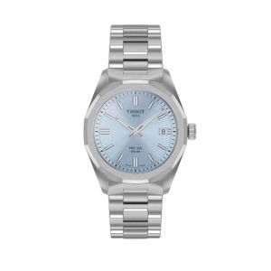 Preview image of Tissot PRC 100 Solar 34mm Ice Blue Steel Quartz Bracelet Watch 