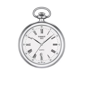 Preview image of Tissot Lepine White Dial Steel Quartz 49mm Pocket Watch