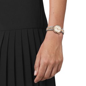 Preview image of Tissot Desire 28mm Mother Of Pearl Bi-colour Quartz Bracelet Watch 