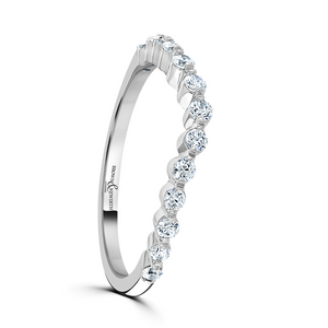 Preview image of Platinum Wave Diamond 0.30ct Ladies Wedding Ring