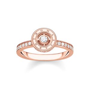 Preview image of Thomas Sabo Circle White Stone Rose Gold Plated Ring