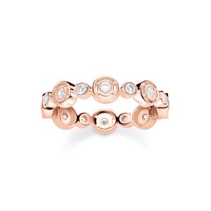 Preview image of Thomas Sabo Circles White Stone Rose Gold Plated Ring