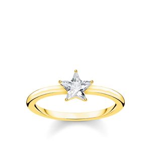 Preview image of Thomas Sabo Gold Plated Stone Set Star Ring