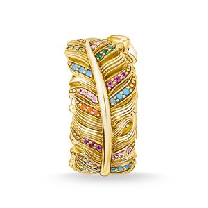 Thomas Sabo Gold Plated Hummingbird Feather Ring
