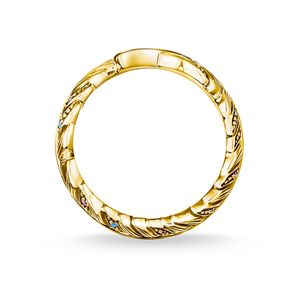 Thomas Sabo Gold Plated Hummingbird Feather Ring