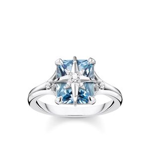 Preview image of Thomas Sabo Sterling Silver Blue Stone Star Ring