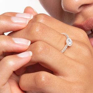 Thomas Sabo Silver Zirconia French Setting Stacking Ring
