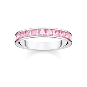 Preview image of Thomas Sabo Heritage Pink Stone Silver Pave Ring