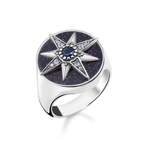 Preview image of Thomas Sabo Royalty Star With Stones Silver Ring