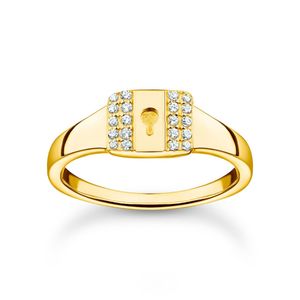 Preview image of Thomas Sabo Pave Lock Gold Ring