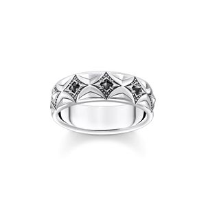Preview image of Thomas Sabo Black Rhombus Silver Ring 