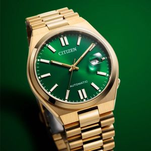 Citizen Tsuyosa 40mm Green Gold Plated Automatic Bracelet Watch