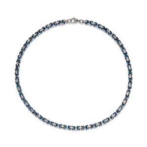 Preview image of Unique Byzantine Blue Plated Steel Necklet 