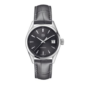Preview image of TAG Heuer 36mm Carrera Grey Dial Ladies Strap Watch