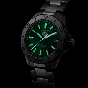 Preview image of TAG Heuer Aquaracer Professional 200 40mm Solargraph Green Steel Bracelet Watch 
