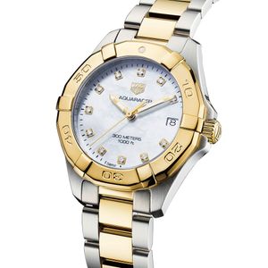 Preview image of TAG Heuer Aquaracer 32mm Diamond Dot Steel & Gold Quartz Bracelet Watch