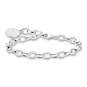 Preview image of Thomas Sabo Charmista White Cold Enamel Coin Silver Charm Bracelet 