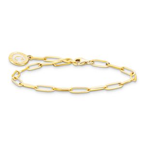 Preview image of Thomas Sabo Charmista White Cold Enamel Coin Gold Paperlink Charm Bracelet 
