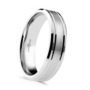 Preview image of Palladium 5mm Urban V-Cut Gents Wedding Ring