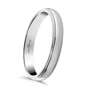 Preview image of 9ct White Gold 2.5mm Beaded Ladies Wedding Ring