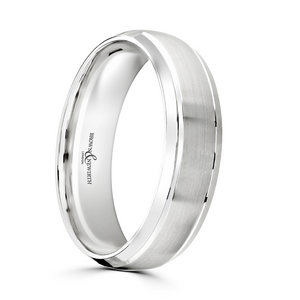 Preview image of Platinum 5mm Polished Line Gents Wedding Ring