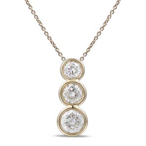 Preview image of 18CT GOLD DIAMOND .50 BUBBLE NECKLACE