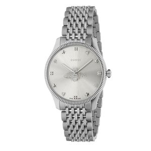 Preview image of Gucci G-Timeless 36mm Steel Silver Bee Quartz Bracelet Watch