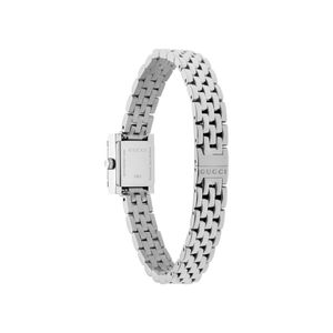Gucci G-Frame 18mm Square Steel Black Diamond Dot Quartz Bracelet Watch