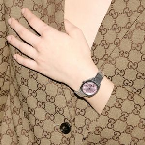 Gucci Interlocking 29mm Pink Diamond Quartz Bracelet Watch