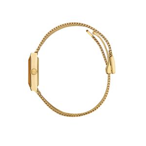 Gucci G-Frame 14mm Steel Gold Plated Quartz Mesh Bracelet Watch