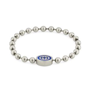 Preview image of Gucci Interlocking Blue Enamel Boule Bracelet