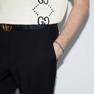 Gucci Trademark Silver Supreme Beige Bracelet 