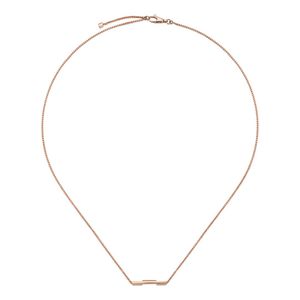 Gucci Link to Love 18ct Rose Gold Bar Necklace
