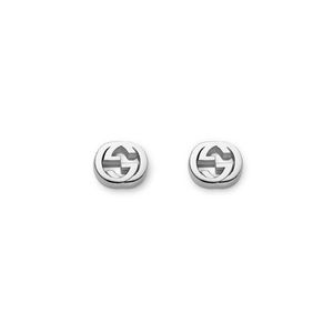 Preview image of Gucci Interlocking Sterling Silver Stud Earrings