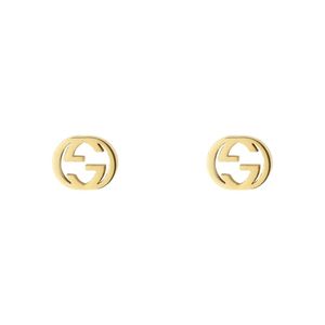 Gucci Interlocking 18ct Gold Stud Earrings