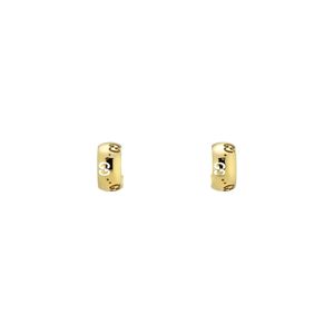 Preview image of GUCCI Icon GG 18ct Gold Hoop Stud Earrings