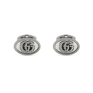 Preview image of Gucci GG Marmont Sterling Silver Oval Cuff-links