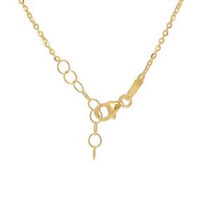 Preview image of 9ct Gold Malachite Four Leaf Clover Chain Necklace