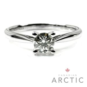 Preview image of 18ct White Gold 0.23ct Canadian Arctic Round Brilliant Diamond 4 Claw Solitaire 