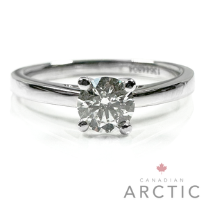 Preview image of Platinum 0.44ct Canadian Arctic Round Brilliant Diamond 4 Claw Solitaire 
