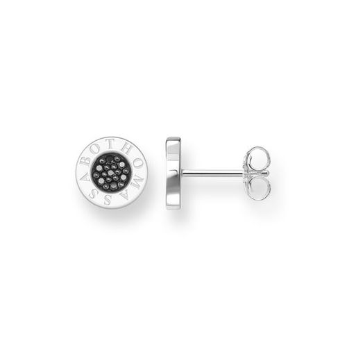 Thomas Sabo Silver Black CZ Stud Earrings