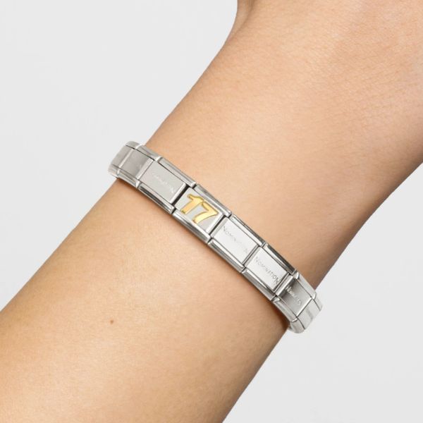 Nomination Composable Classic Link Number 17 In Bonded Yellow Gold 