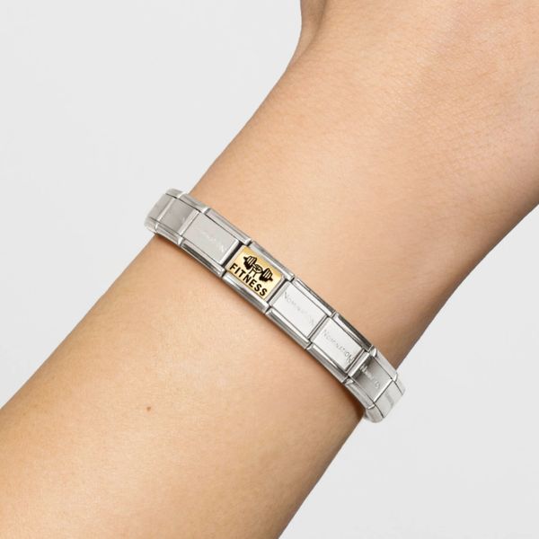 Nomination Composable Classic Link Fitness Weights In Bonded Yellow Gold 