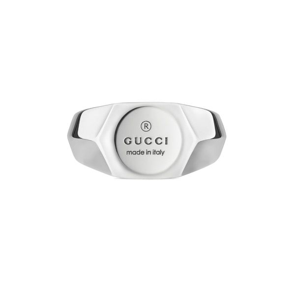 Gucci Trademark Hexagon Silver Ring | Peter Jackson